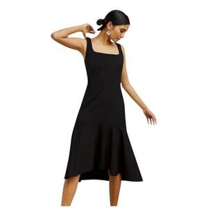 MM Lafleur Womens The James Dress Size 14 Bodycon Classic Elegant Midi Black